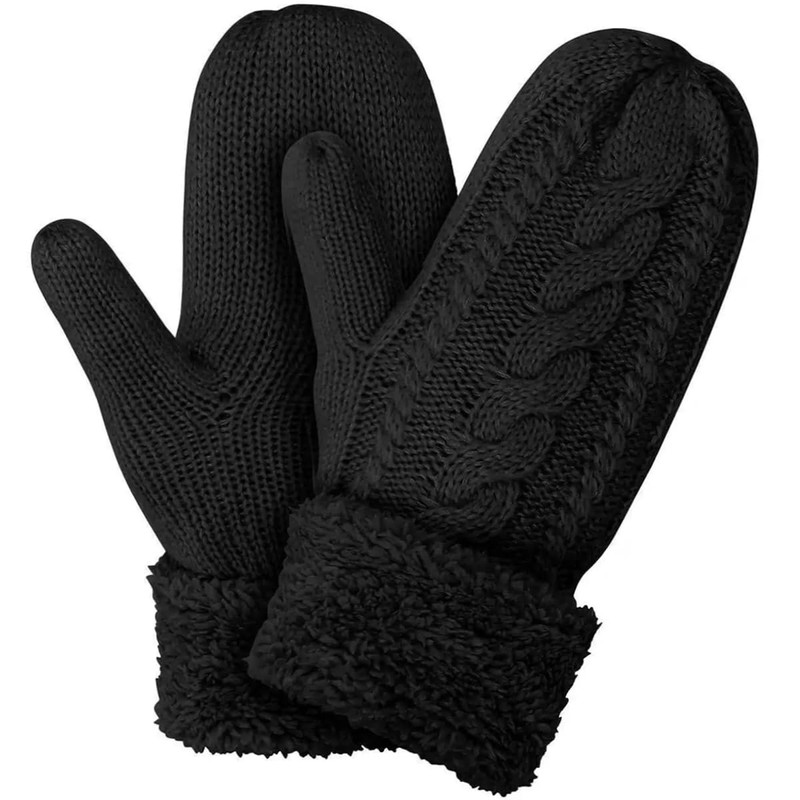Eohak Winter Warm Mittens for Women - Knit Gloves Soft