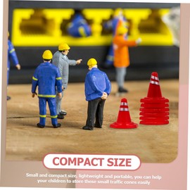 ORFOFE 15pcs Plastic Traffic Cones DIY Roadblock Teaching for Educational Development and Dollhouse Decoration Lightweight Portable Safety Cones for Home Play