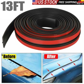 Unbranded 4M 13FT Car Front Rear Windshield Panel Seal Strip Rubber Sealed Moulding Trim