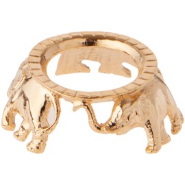 Bard's Gold-Toned Egg Stand/Holder, Elephants, 0.875" Diameter (Fits Hen Sized Eggs), Pack of 2