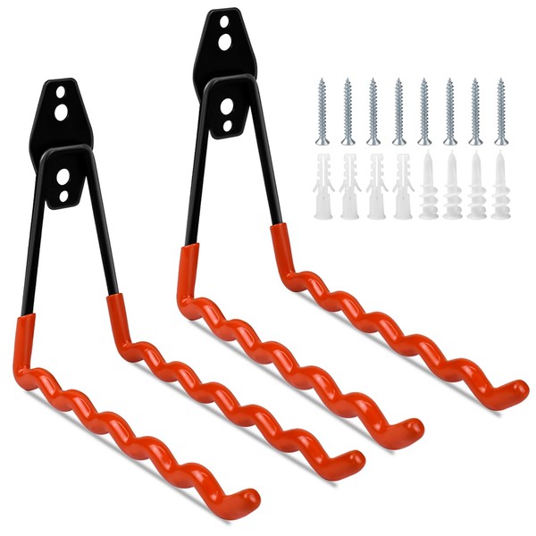 Enenes 2 Pack Steel Wall Mount Hooks, 7.3 Inch Garage