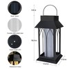Solar Lantern Outdoor Waterproof ,Black Heavy Duty Metal Solar Powered