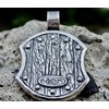 Viking Pendant Sterling Silver 925 Odin Head Norse Pagan Handmade