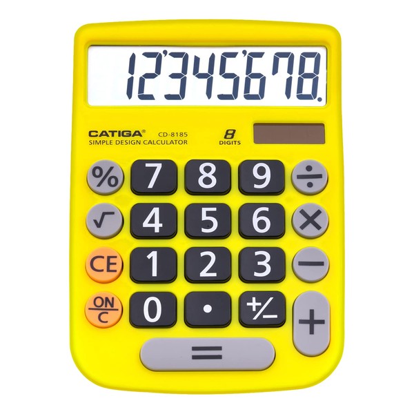 CATIGA Desktop Calculator 8 Digit with Solar Power and Easy