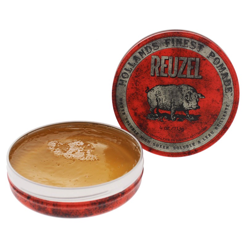Reuzel Red Water Soluble High Sheen Pomade, No Dry Formula,