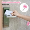 Pink Bow ID Card Holder, Pink, Cute Retractable Badge Holder