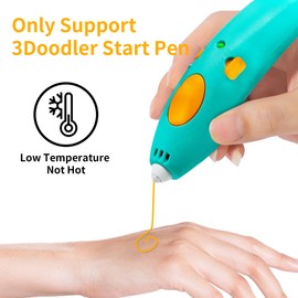 DO3D 15 Colors 3D Filament Refill Only Fit for 3Doodler Start 3D Pen, 15 Bright Rainbow Colors Low Printing Temperature PCL Filament, Each Strand 15cm, Each Color 5 Strands, Total 45pcs