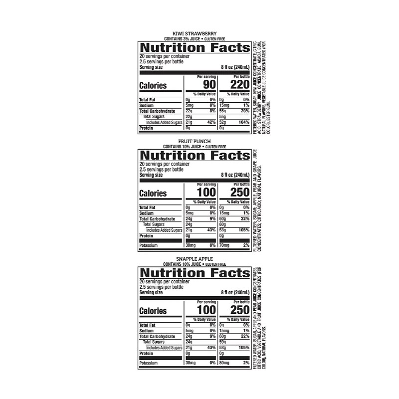 Snapple Juice Drink Variety Pack, 24 pk./20 fl. oz. NO