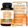 Turmeric Curcumin Supplement with Black Pepper, Ginger, Moringa (Made with