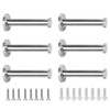 KINJOEK 6 PCS 4 Inch Wall Mount Robe Hooks, Brushed
