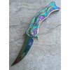Dark Side Blades Knife Rainbow Titanium Fantasy Dragon Knife- Rainbow