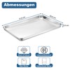 Teamfar Rectangular Baking Tray, Cake Tray, Stainless Steel, 31.6 x