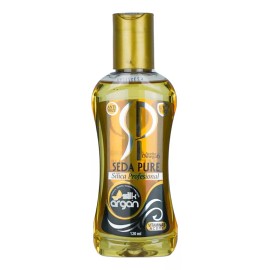Seda Pure Silica de Argán Aceite Nutritivo para Cabello Repara y Da Brillo Reduce Frizz Seda Pure 120ml