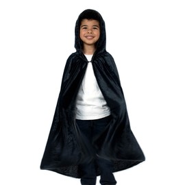 Everfan Kids Cosplay Hooded Cloak Cape - Black