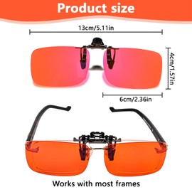 YYTECH Blue Light Blocking Clip-On Glasses Clip-on Gaming Glasses with Blue Light Filter Computer and Gaming Clip On Glasses Gamers & Esports Accessories Flip Up for Screens, Games, Mobile Phones