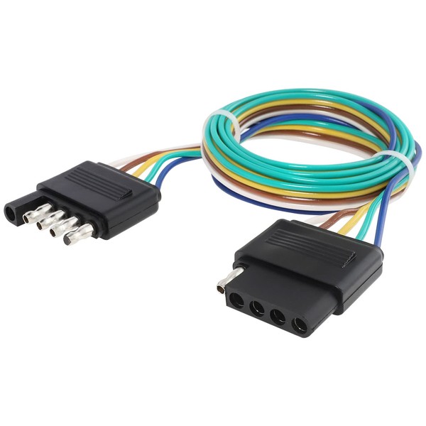 MECMO Extensión de cable de remolque plano de 5 vías