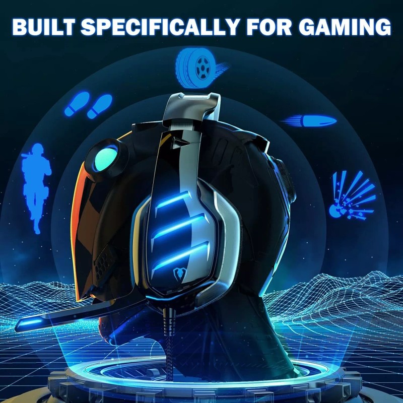 Beexcellent GM-3 Gaming Headset: 7.1 Surround Sound - Lightweight Aluminum