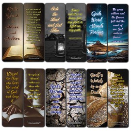 Bible Verses About The Word of God (12 Pack) - Collection of Inspirational Bible Verses - Church Ministry Supplies Classroom Teacher Incentive Gifts Giveaways