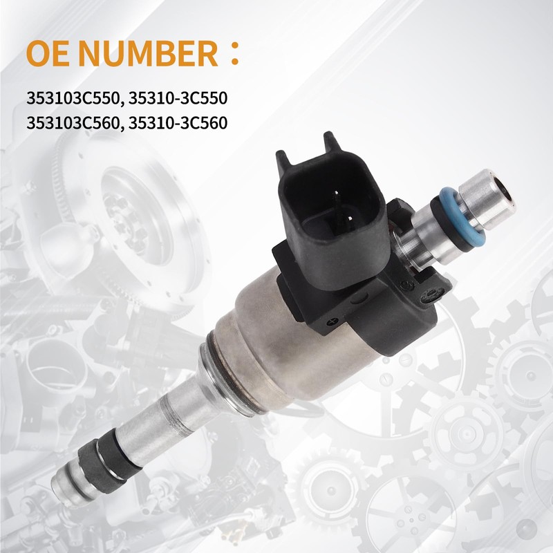 AISHAN 6PCS Fuel Injectors 6 Holes Compatible with Hyundai Azera