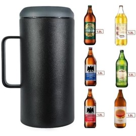 Gteller 40oz stainless steel cooler, double walled vacuum insulated bottle holder&keeper (Black)