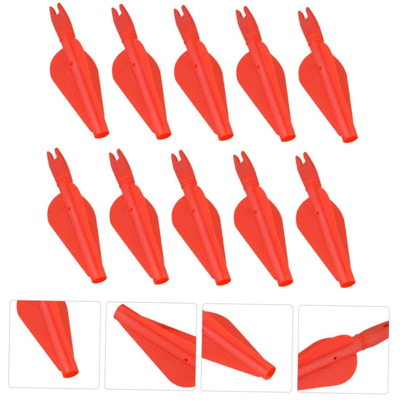 WOONEKY 8mm Plastic Arrow Tails 20 Pcs Integrated Tails Enhance