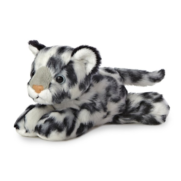 Aurora, 31367, Mini Flopsie Snow Leopard, 8In, Soft Toy, Black