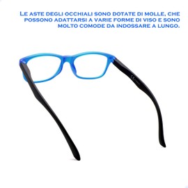 Newvision® Unisex Readers Readers Readers Matte Light Frame with Spring Hinges NV3138 (+1.00, Blue)