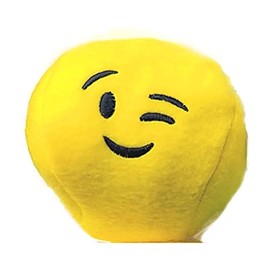 Sheraton Luxuries Plush Dog Toy Emoji Ball with Better Bounce & Crunching Sound Made in USA