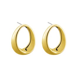 Rajputana Gold Hoop Earrings for Women Girls, 18K Chunky Gold Hoop Earrings Hypoallergenic Lightweight Hollow Open Earrings Trendy Jewellery
