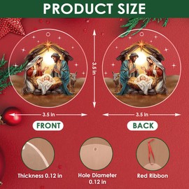 Christian Catholic Gifts for Women Faith, Christmas Ornaments - Religious Gifts for Men, Women, Christian Gifts for Mom, Dad, Christmas Decor Gifts - Christmas Tree Decoration Acrylic Ornament