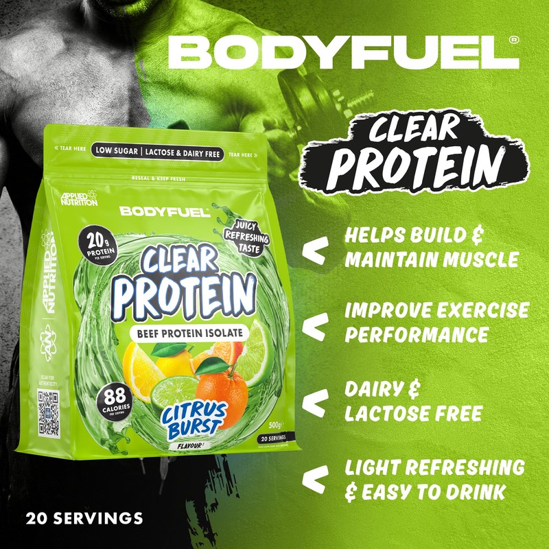 BodyFuel Clear Protein - Beef Protein Isolate - Clear &