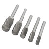 Double Cut Carbide Burrs Rotary Files Set 6mm Shank for