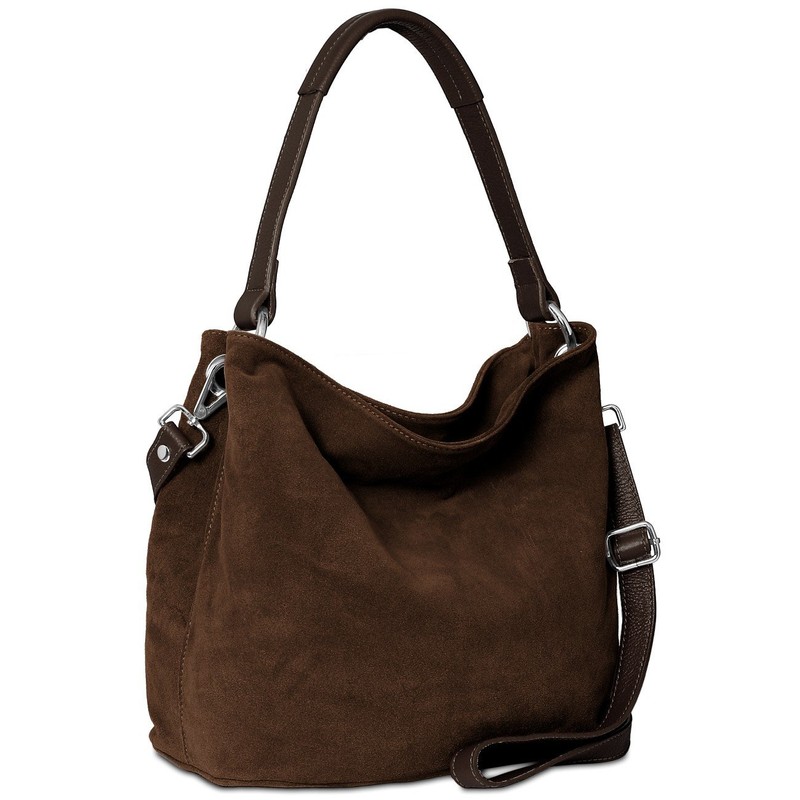 CASPAR TL580 Quality Suede Shoulder Grab Handbag