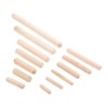 Mgoodoo 100PCS Wooden Dowels，6x30mm Wooden Dowel Pins Hardwood Rods，Solid Hard