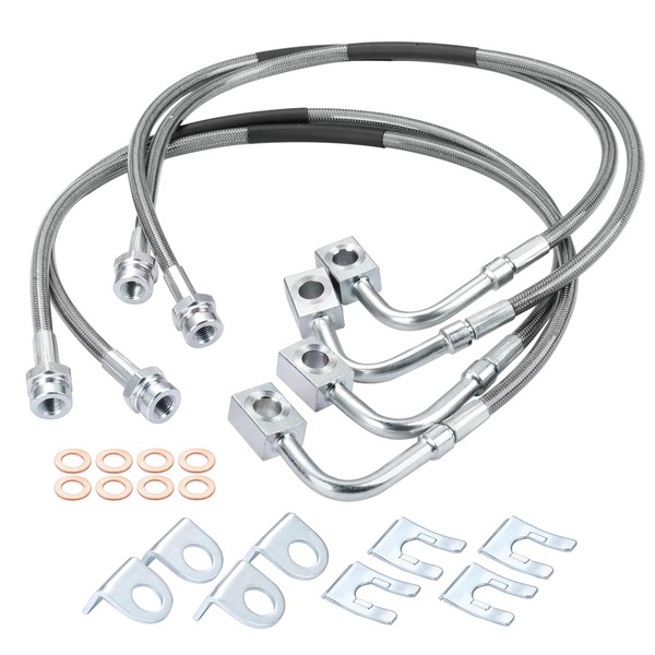 89716 Stainless Brake Lines - Front/Rear Stainless Brake Lines Kit