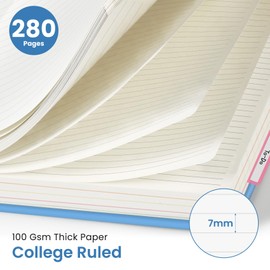 Large Spiral Lined Notebooks for Work With Removable Dividers & Tabs, 8.5"x11" Hardcover 5 Subject Notebook for Note Taking & Organizer, A4 College Ruled Journal for Women & Writing, Mist, 280 Pages