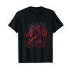 Red Chinese Firedrake Dragon - Dragon Print Art Wear T-Shirt