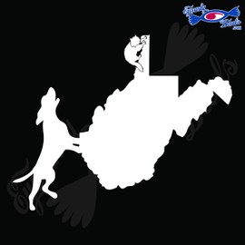 WEST Virginia Coon Hunting and Wildlife 6" Decal Sticker White