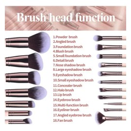 Brochas De Maquillaje Profesional Kit 27 Pcs Con 18 Brochas