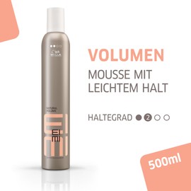 Wella Eimi Natural Volume - Foam Firmer for Extra Natural Volume - Hair Foam with Flexible Hold without Sticking - 1 x 500 ml