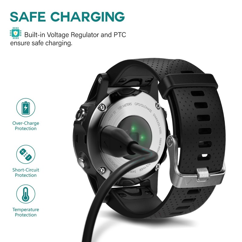 TUSITA USB-C Plug Charging/Data Cable Compatible with Garmin Watch -