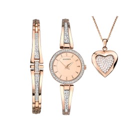 SEKONDA Womens Analogue Classic Quartz Watch with Rose Gold Strap 2533G.89