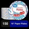 Great Value Everyday Disposable Paper Plates, 10", 150 Count