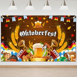 Mocsicka Oktoberfest Decorations Backdrop German Parade Beer Festival Banner Oktoberfest Party Supplies Decorations Photo Booth Props