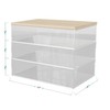 Martha Stewart Brody Plastic Storage Organizer Bins with Paulownia Wood