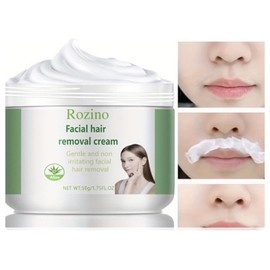 Rozino 3 Facial Hair Removal Aloe Vera Cream  1.75 FL OZ for Normal Skin Type