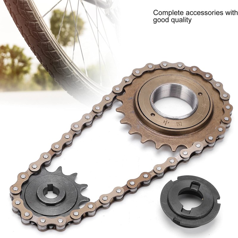 Sprocket Chain Set, 22T Tooth Rear Freewheel + 38 Links