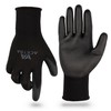 ACKTRA Ultra-Thin PU Safety WORK GLOVES 12 Pairs, WG002 Black
