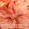 Breling 4 Pcs Fall Leaves Embroidery Tulle Napkins Thanksgiving Maple