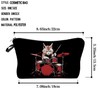 Livel lhood Cat Drummer Makeup Bag Drum Set Small Cute